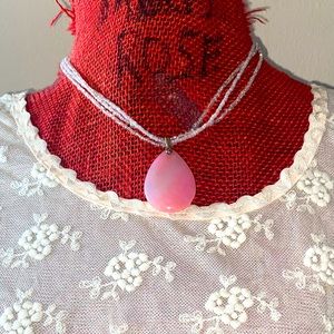 Pink Gemstone Beaded Necklace